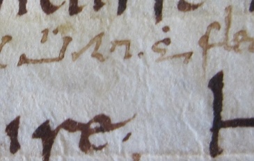 Tironian notes in Leiden, UB, VLF 48, fol. 2v